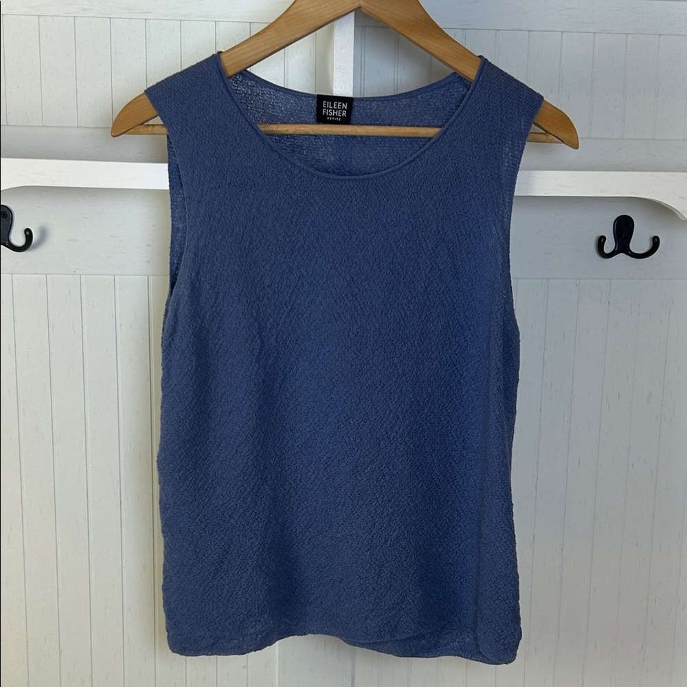 Eileen Fisher Blue Wool Tank Top Petite
